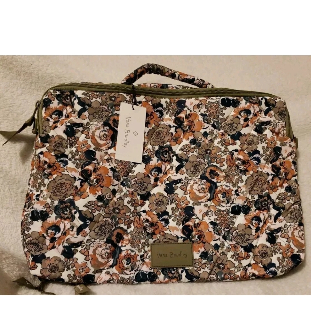 Vera Bradley Ultralight Laptop Workstation In Petite Exuberant Floral Sage NWT